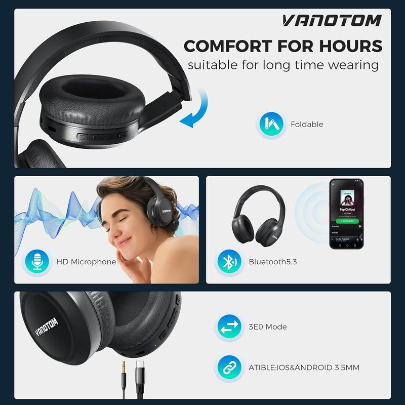 VANOTOM Wireless Headphones