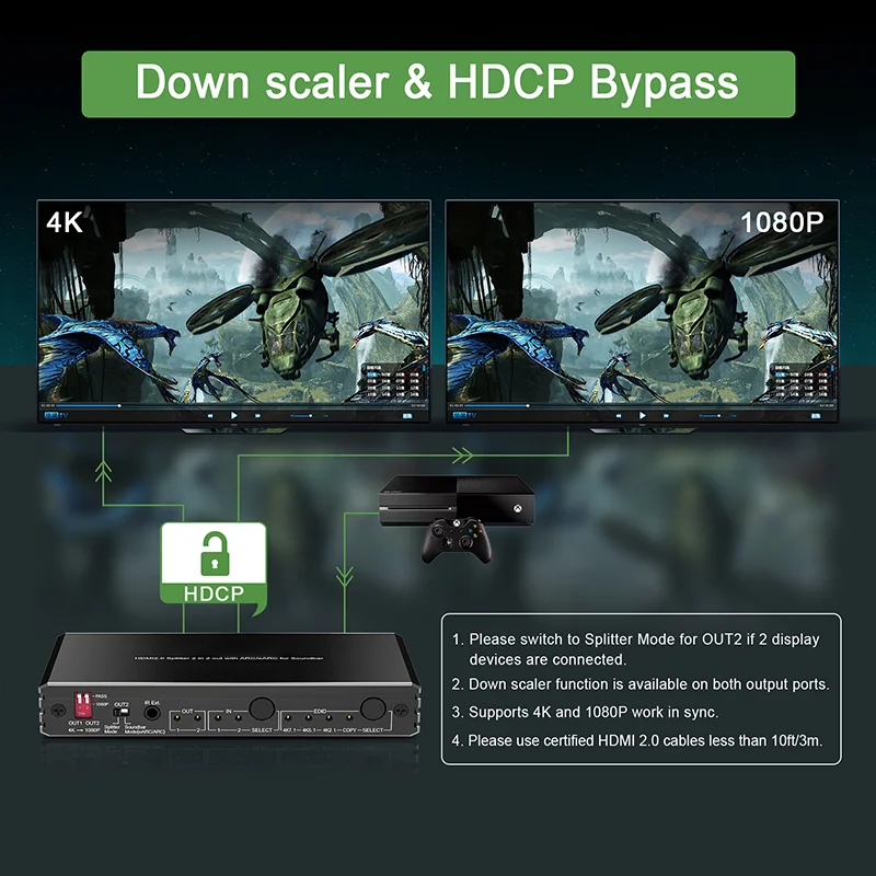 HDMI Switcher 2 em 1