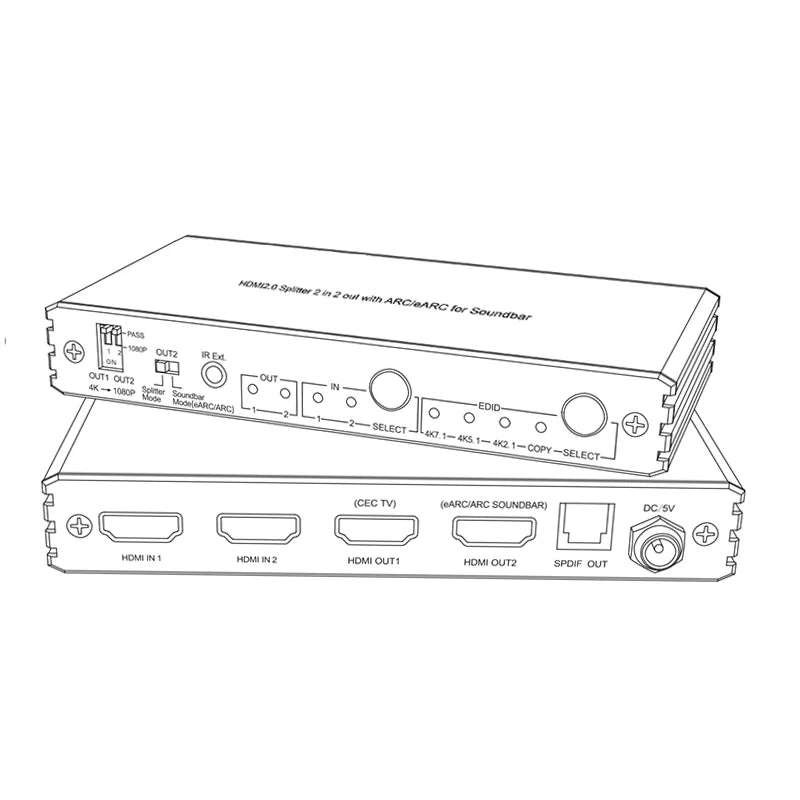 HDMI Switcher 2 em 1