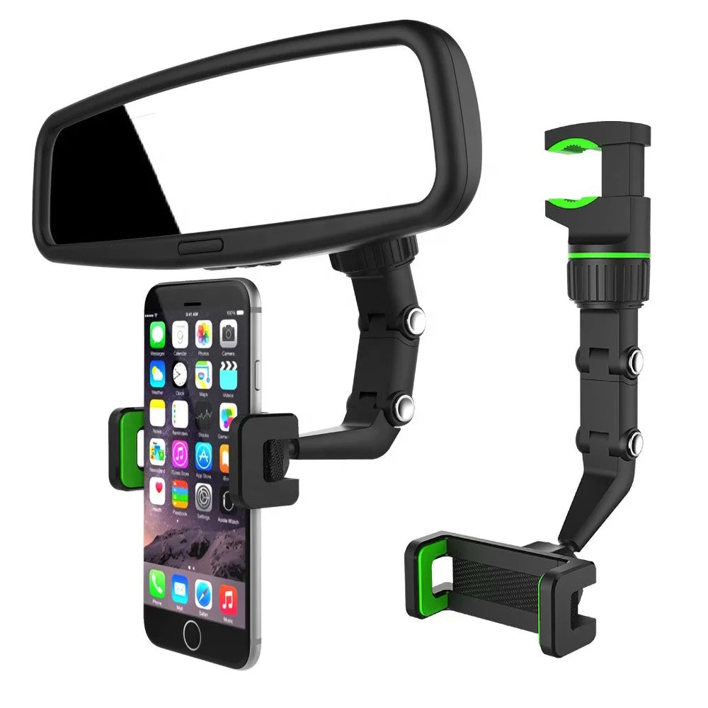 Adjustable Car Rearview Mirror Phone Holder