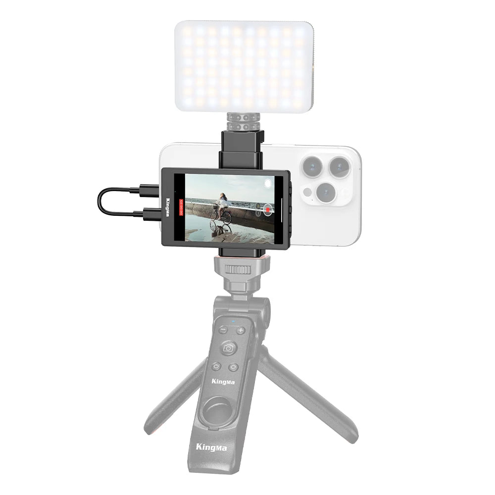Kingma Phone Rear Camera Selfie Vlogging Monitor Screen Magnetic Phone Holder Wired and Wireless Connection Vlog Screen