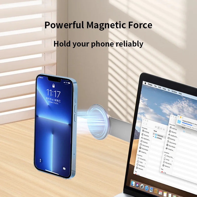 Aluminum Magnetic Car Phone Holder for Laptop Screen Side Mount