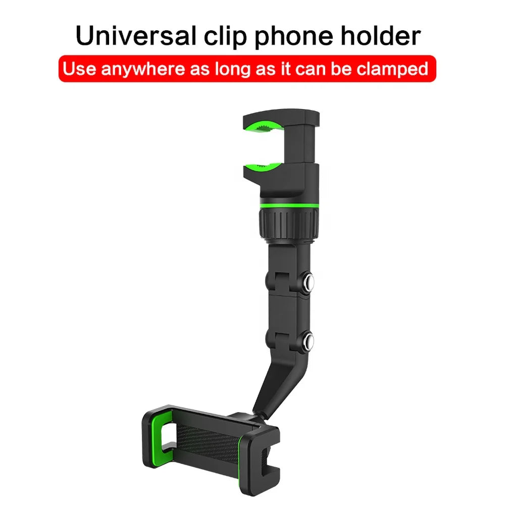 Adjustable Car Rearview Mirror Phone Holder