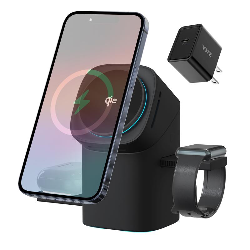 Three-in-one wireless charger