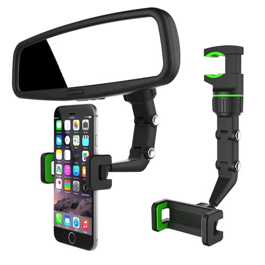 Adjustable Car Rearview Mirror Phone Holder