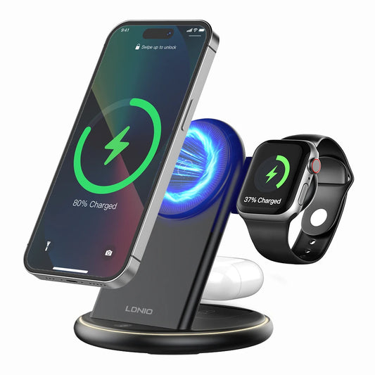 Three-in-one wireless charger