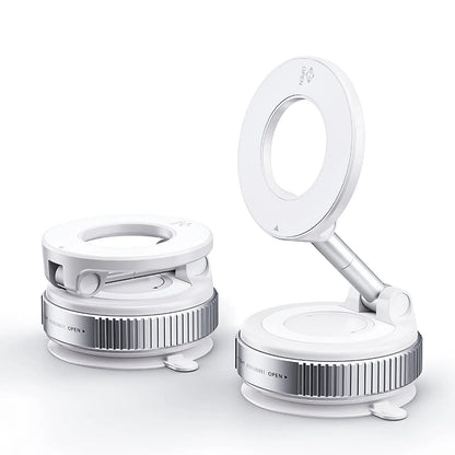 Foldable Stand with Suction Base and Rotating Ring
