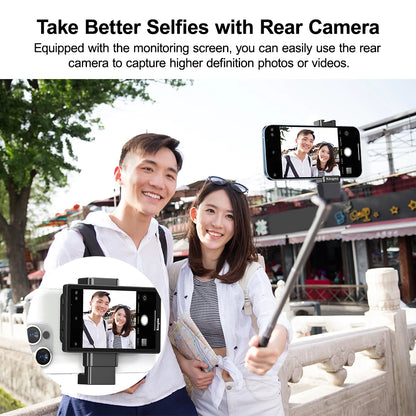 Kingma Phone Rear Camera Selfie Vlogging Monitor Screen Magnetic Phone Holder Wired and Wireless Connection Vlog Screen