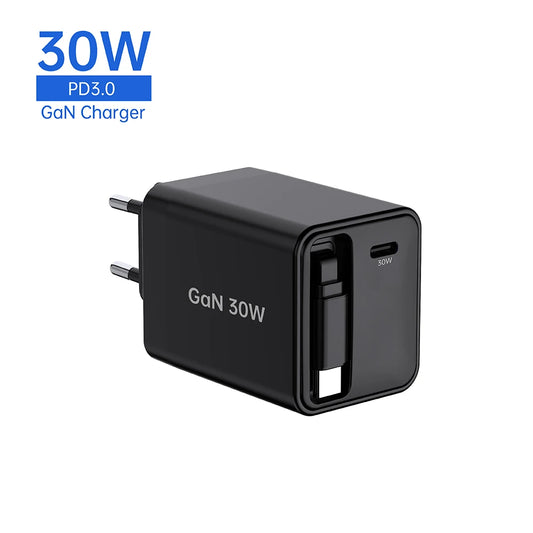 Retractable Built-in Cable Single Port Wall USB Cell Phone Chargers